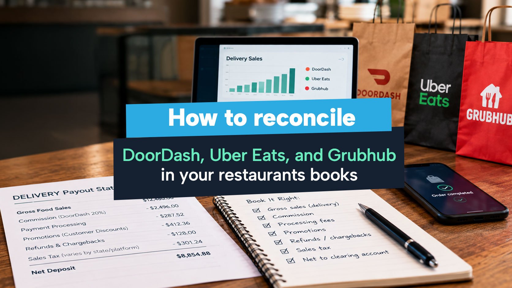 How to reconcile 3rd party delivery services in your restaurant books